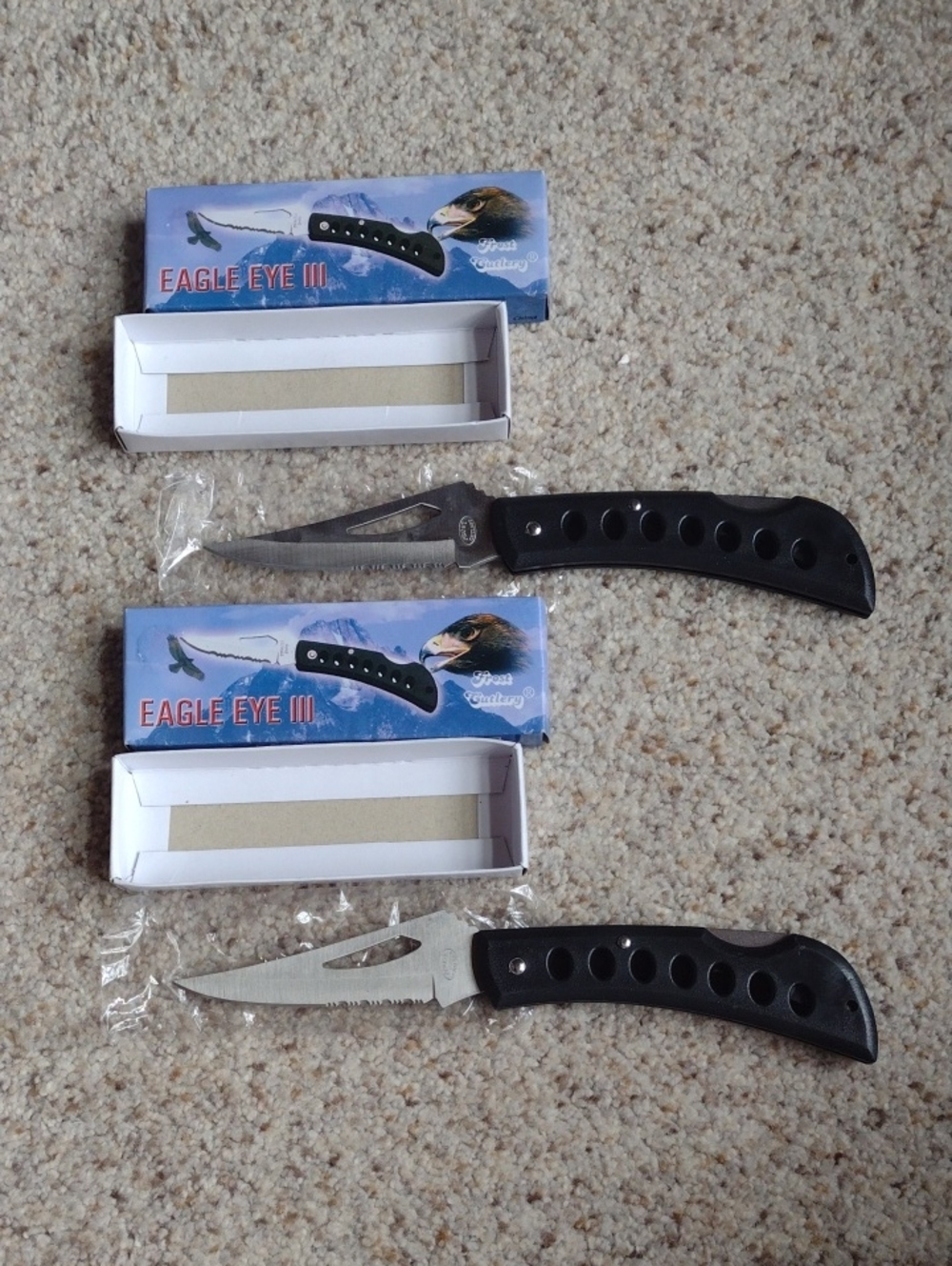 Eagle Eye III Folding Pocket Knife - Black Handle